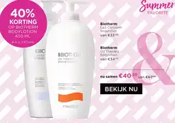ICI Paris XL Biotherm Lait Corporel Bodylotion en Oil Therapy Bodylotion aanbieding