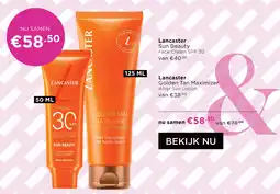 ICI Paris XL Lancaster Sun Beauty Face Cream en Golden Tan Maximizer After Sun Lotion aanbieding