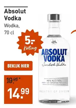 Gall & Gall Absolut Vodka aanbieding