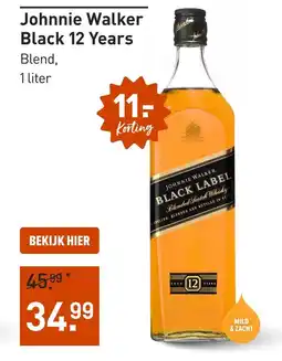 Gall & Gall Johnnie Walker Black 12 Years aanbieding