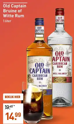 Gall & Gall Old Captain Bruine of Witte Rum aanbieding