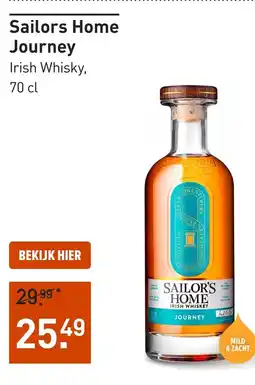 Gall & Gall Sailors Home Journey Irish Whisky aanbieding