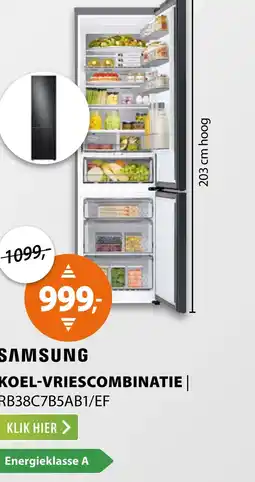Expert Samsung RB38C7B5AB1/EF Zwart aanbieding