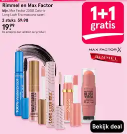 Etos Rimmel en Max Factor aanbieding
