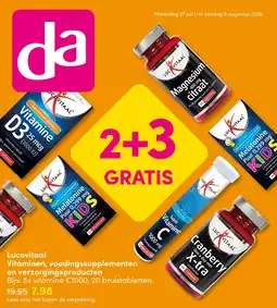 DA Lucovitaal Vitaminen, voedingssupplementen en verzorgingsproducten aanbieding