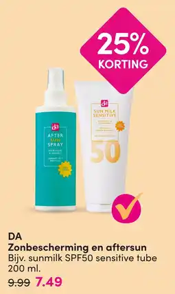 DA DA Zonbescherming en aftersun aanbieding