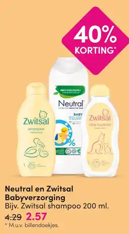 DA Neutral en Zwitsal Babyverzorging aanbieding