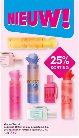 DA Women'Secret Bodymist 250 ml en eau de parfum 30 ml aanbieding