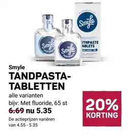 Ekoplaza TANDPASTA- TABLETTEN aanbieding