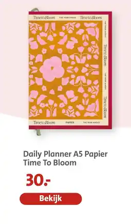 Bruna Daily Planner A5 Papier Time to Bloom aanbieding
