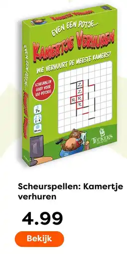 The Read Shop Scheurspellen: Kamertje verhuren aanbieding