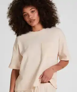 Hunkemoller Hunkemöller Pyjama Top Waffle Roze aanbieding