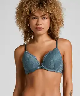 Hunkemoller Hunkemöller Voorgevormde push-up beugel bh Marine Blauw aanbieding