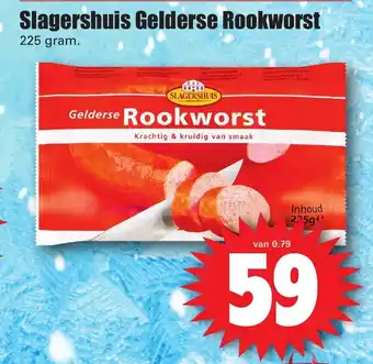 Dirk Slagershuis gelderse rookworst 225g aanbieding