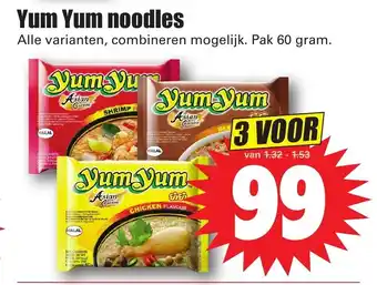 Dirk Yum yum noodles 60g aanbieding