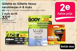 Etos Gillette en Gillette Venus navulmesjes aanbieding