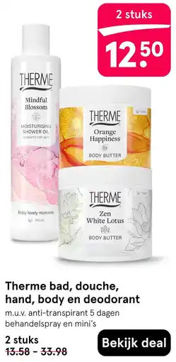 Etos Therme bad, douche, hand, body en deodorant aanbieding