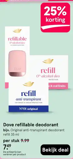 Etos Dove refillable deodorant aanbieding
