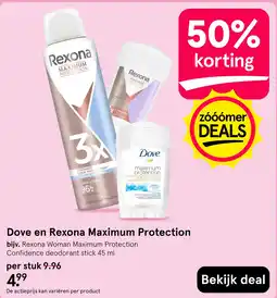 Etos Dove en Rexona Maximum Protection aanbieding