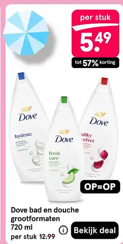 Etos Dove bad en douche grootformaten aanbieding