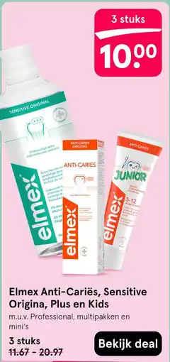 Etos Elmex Anti-Cariës, Sensitive Origina, Plus en Kids aanbieding