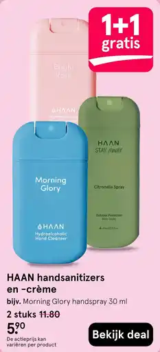 Etos HAAN handsanitizers en crème aanbieding