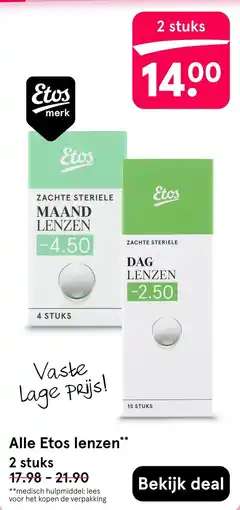 Etos Alle etos lenzen aanbieding