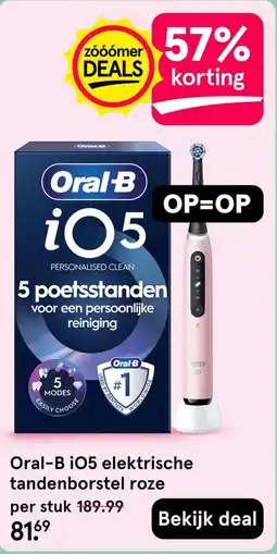 Etos Oral-B i05 elektrische tandenborstel roze aanbieding