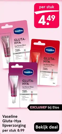 Etos Vaseline Gluta-Hya lipverzorging aanbieding