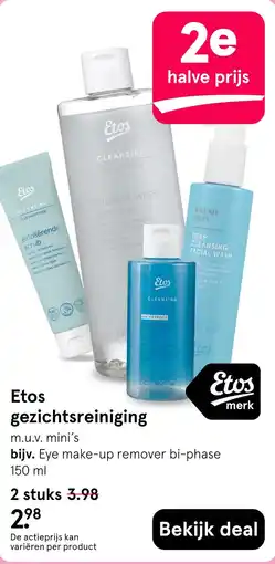 Etos Etos gezichtsreiniging aanbieding