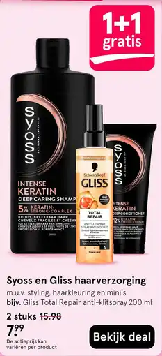 Etos Syoss en Gliss haarverzorging aanbieding