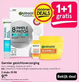 Etos Garnier gezichtsverzorging aanbieding
