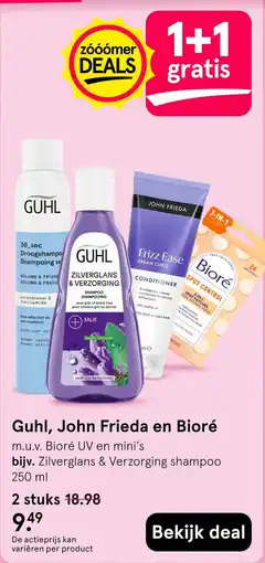 Etos Guhl, John Frieda en Bioré aanbieding