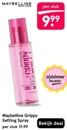 Etos Maybelline Grippy Setting Spray aanbieding