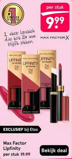 Etos Max Factor Lipfinity aanbieding