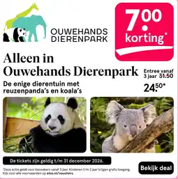Etos Alleen in Ouwehands Dierenpark aanbieding