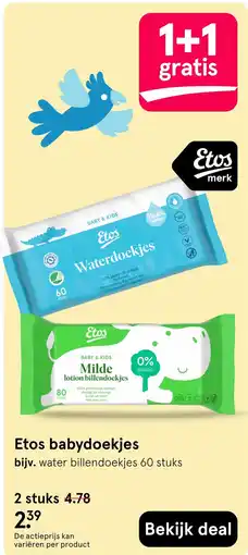 Etos Etos babydoekjes aanbieding