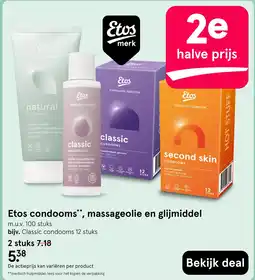 Etos Etos condooms, massageolie en glijmiddel aanbieding