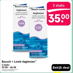 Etos Bausch + Lomb daglenzen aanbieding