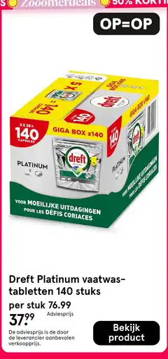 Etos Dreft Platinum vaatwas- tabletten aanbieding