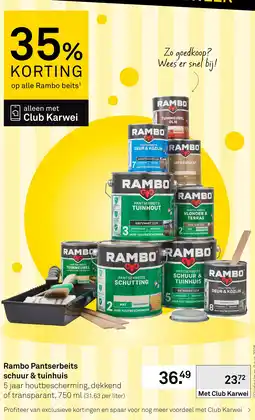 Karwei Rambo Pantserbeits schuur & tuinhuis aanbieding