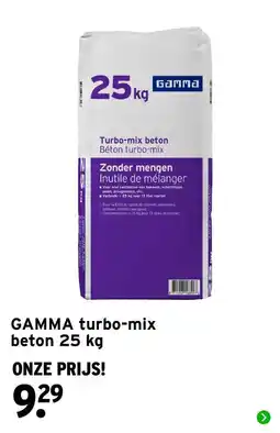 GAMMA gamma turbo-mix beton aanbieding