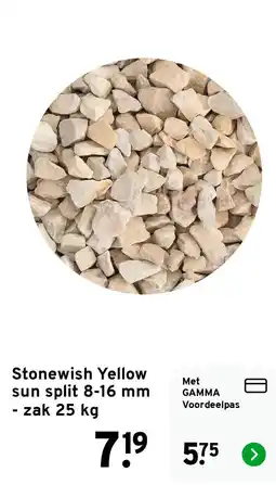 GAMMA Stonewish Yellow sun split aanbieding