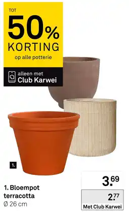 Karwei Bloempot terracotta aanbieding