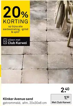 Karwei Klinker Avenue sand aanbieding