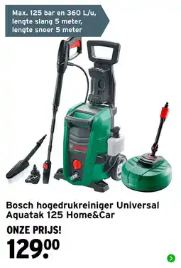 GAMMA Bosch hogedrukreiniger Universal Aquatak 125 Home&Car aanbieding