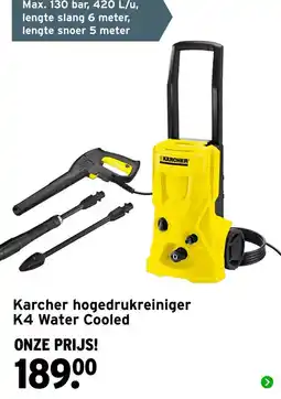 GAMMA Karcher hogedrukreiniger K4 Water Cooled aanbieding