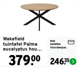 GAMMA Wakefield tuintafel Palma eucalyptus hou... aanbieding