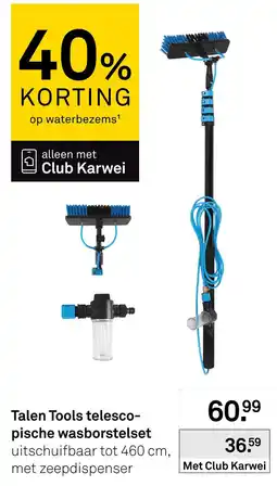 Karwei Talen tools telescopische wasborstelset aanbieding