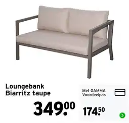 GAMMA Loungebank Biarritz taupe aanbieding